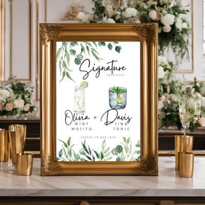 Elevate Your Wedding or Event with Signature Drink Signs & Custom Bar Menus